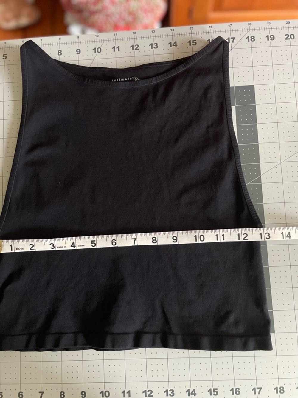 INTIMATELY FREE PEOPLE Black Spandex Blend Crop Cami Size M/L Made in USA - Picture 3 of 5